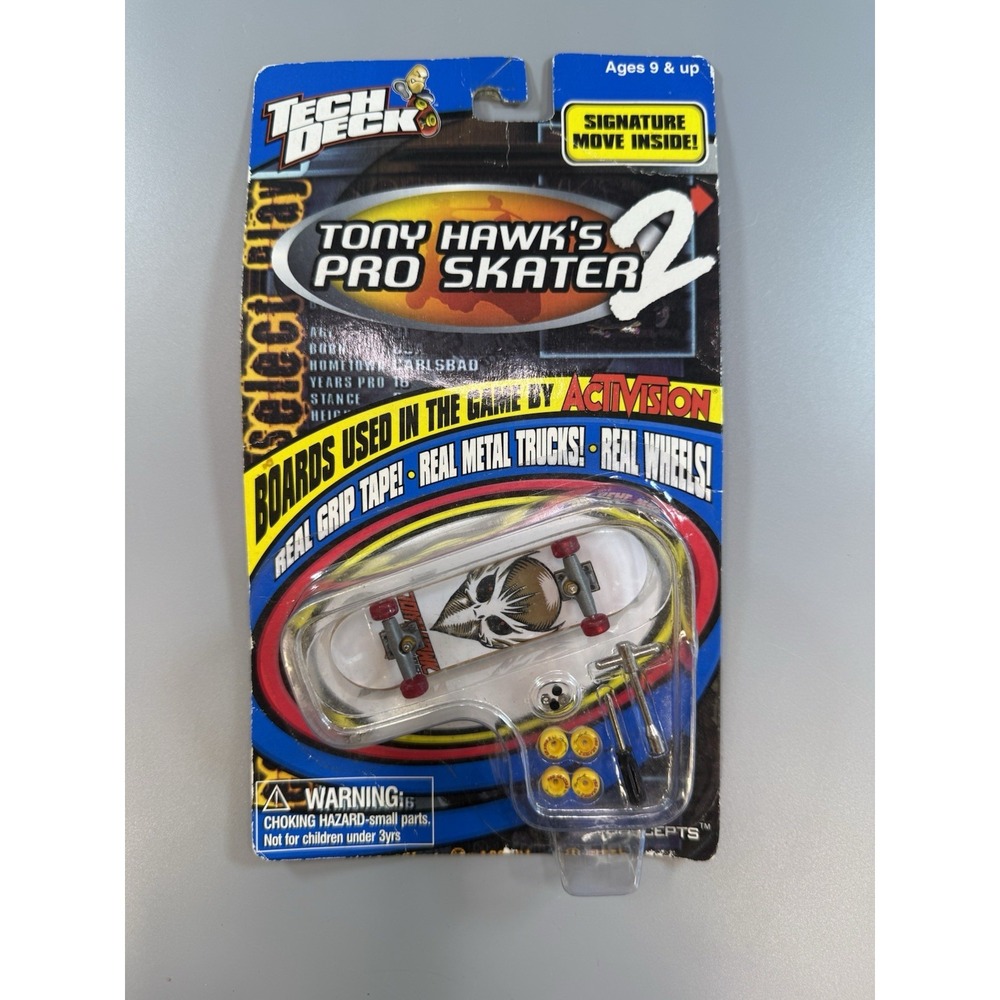 Vintage 2000 Tech Deck Tony Hawk PRO SKATER 2 Birdhouse Skeleton Activision NIB